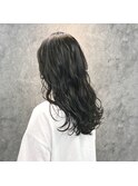 フェミニン/レイヤーロング/ブラックアッシュ/レイヤーカット