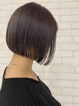 ビス ヘア アンド ビューティー 西新井店(Vis Hair＆Beauty) 暗髪透明感前下がり切りっぱなしボブアッシュグレー西新井