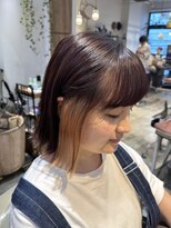 ナルヘアー 越谷(Nalu hair)&nbsp;デザインカラー/ミディアムヘア/シルキーベージュ