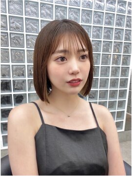 プアメリア 名古屋(Puamelia) トリートメント ブリーチなしダブルカラー 前髪縮毛矯正