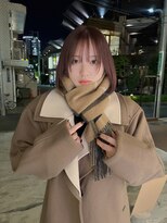 ルル 表参道(lulu.)&nbsp;切りっぱなしボブ ピンクブラウン ボブウルフ ミニボブ【Riku