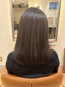 ビュートリアム265(BEAUTRIUM 265) ナチュラルストレートパーマ 内巻きミディアム マロンブラウン