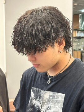 エルマーク 天王寺(L-MARK) マッシュスパイラルパーマツイストスパイラル波巻きメンズ