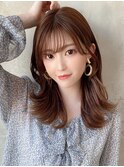 30代/40代/小顔ヘア/前髪/こなれミディ