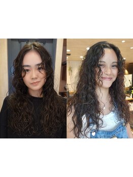 柔らかく揺れる外国人のクセ毛風・・抜け感たっぷり&柔らか質感パーマでニュアンスヘアに