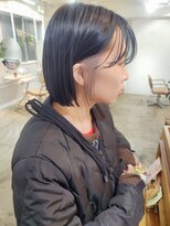 スーハ 恵比寿(SUUHA)&nbsp;ハイトーンカラー/インナーカラー&イヤリングカラーミニボブ