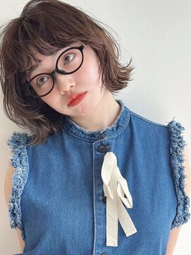 ホォレ 豊中店(fore) オリーブベージュショートミニボブグレージュブリーチレイヤー