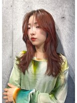 ノースイースト 阿佐ヶ谷店(north east)&nbsp;レッドカラー/セミロングレイヤー