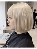 八尾で人気のある定番ボブ。流行に左右されにくい【近鉄八尾】