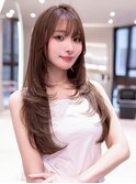 韓国レイヤー顔周りカット透明感カラー髪質改善艶髪シースルー