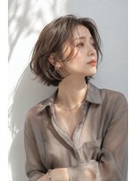 アッシュ 学芸大学店(Ash) ショートボブ/大人女性/シアーベージュ/白髪ぼかし/脱白髪染め
