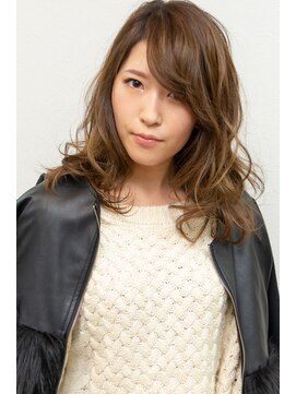 ヘアージャンティ(HAIR GENTIL) セミロング　【 斜めバング × ひし形 】