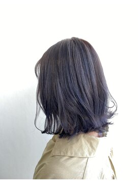 ヘアメイク オブジェ(hair make objet) 韓国スタイル　アッシュパープル