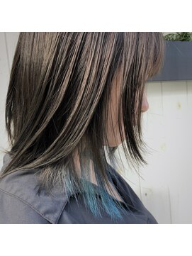 グランアージュ 北千住(grandage) くすみブルーインナーハイライト☆grandage北千住