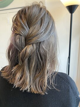 ヘアーエポック(hair epoque) くすみグレージュ×シークレットハイライトバレイヤージュカラー