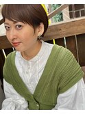 【MALUNA ヒマワリ】大人ミニボブ×ラベンダーグレージュ