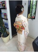 お嬢様ハーフアップ★結婚式 二次会お呼ばれ ドレス着付け成人式