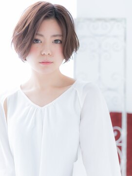 アルバハナレ 横浜(αlba HANARE) 関内/髪質改善/ミルクティーピンク×マッシュパーマボブg