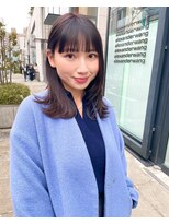 ノラ ヘアーサロン(NORA HAIR SALON)&nbsp;ナチュラル小顔前髪あり後れ毛サイドバング結べるボブくびれヘア