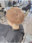 ショート刈り上げミルクティーベージュ所沢練馬ひばりヶ丘