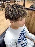 ツイストスパイラル波巻きパーマツイストパーマメンズマッシュ