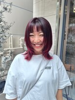 バイエイト 今池(By eight)&nbsp;ウルフカット×グラデーションレッドカラー