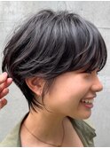 10代20代30代小顔顔まわり似合わせ耳かけパーマショート