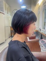 ネオリーブアイム 横浜西口店(Neolive aim)&nbsp;小顔丸みショートボブインナーカラー横浜【成田】