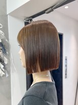 ロンドシエル 横浜(Lond ciel)&nbsp;ウェーブミディアムメルティカラー×ブリーチなしボブ韓国[横浜]