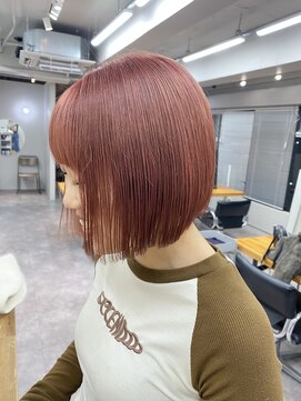 ヴェルダ 池袋店(verda) ボブ×ピンクオレンジカラー◎Yamamoto