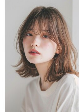 ラナ 新宿(lana) くびれヘア/ブラウン/ミディアム/シースルー/【lana hair新宿】