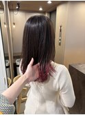 くすみピンク/暖色カラー/艶髪/艶カラー/ロングスタイル/横浜駅