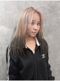 【ルーツカラー】ホワイトベージュ×ブラック