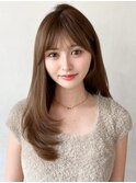 外ハネボブ斜めバングこなれヘア似合わせカットサイドバング