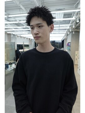 ソーレ(sole) メンズショートルーズパーマスパイキーショート刈り上げメンズ