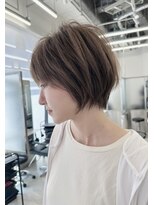 エース 梅田店(ace)&nbsp;ショートボブ/大阪/梅田/茶屋町/白髪ぼかし/顔まわり