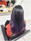 バレイヤージュ×ラベンダー