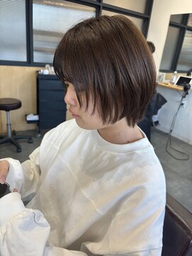 リドルヘアー 黒磯店(Riddle HAIR) ショートウルフ×くすみベージュ