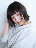 ブルーアッシュ☆切りっぱなしボブ(学芸大学)