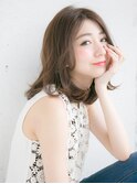 グレージュでふんわり柔らかカール☆
