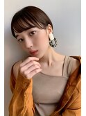 上質丸みショート_厚めバングローライトスリークボブ