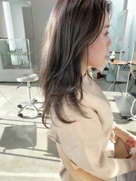 ヌード(nude) nude仲井【ブリーチなし】ホワイトアッシュ/ミディアムレイヤー