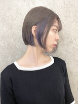 サンク 原宿 表参道(cinq)&nbsp;インナーカラー　ミニボブイヤリングカラーフェイスフレーミング