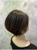 ■大人かわいいハンサムボブ/カーキグレージュ/ダークアッシュ
