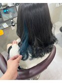 インナーカラー×ギャラクシーブルー