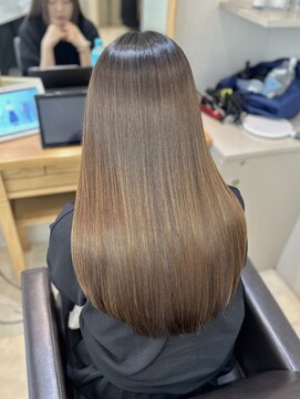 ジーナ 船橋(Zina) 髪質改善*ロングレイヤーグレーベージュ*美髪【Zina石井】