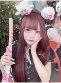 レッドブラウン#エクステ80枚#IRONOWA髪質改善トリートメント