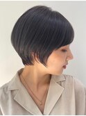 30代40代大人女性/前髪ありショートボブ/ショートヘア/髪質改善