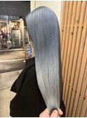 ハイトーンブランド水色シルバー