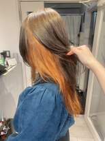 テトラ バイ ネオリーブ 横浜西口店(tetra by neolive)&nbsp;＊ベージュ×オレンジインナーカラー＊[横浜/横浜駅]